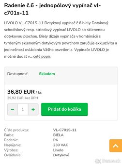 Livolo vypínač č 6 - 3