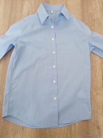 Chlapčenská modrá košeľa. Veľkosť: EU 140 - 3