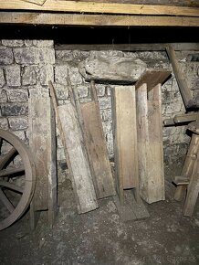 Drevené kolesá+ čiastočná konštrukcia voza - 3