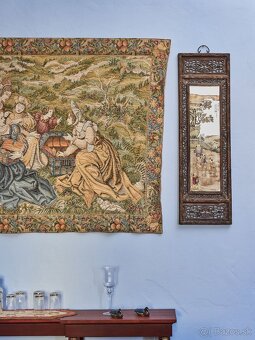 Čínsky porcelánový panel s maľbou detí - 3