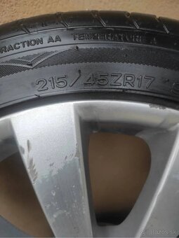 Redam Elektróny 7.0jx17h2 R17 s letnými 215/45 r17 - 3