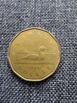 Kanadský dolár 1x 1987 a 2 x 1989 , dokopy 3 ks - 3