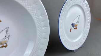 Tanierová súprava pre 6 osôb husi, modrá linka - 3