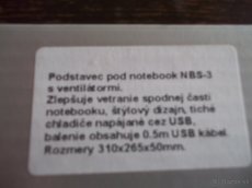 Podstavec pod notebook NBS3 s ventilátormi-GEMBIRD - 3