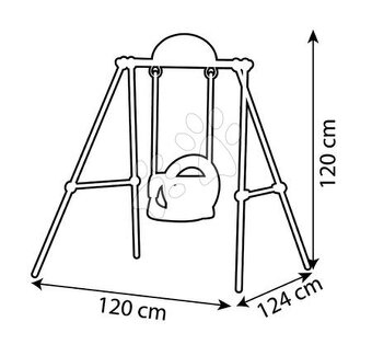 Hojdačka Portique Smoby s kovovou konštrukciou výška 120 cm - 3