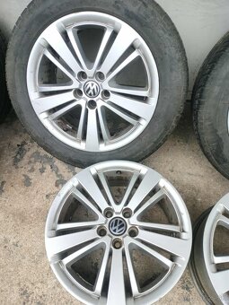 4ks alu disky orig. Škoda 5x100 R16 pneu 205/55 r16 6mm - 3