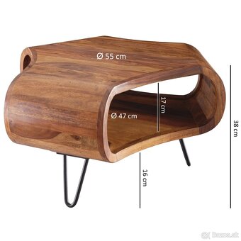 Konferenčný stolík palisander 55 cm - 3