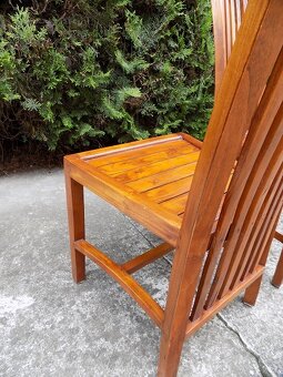Stolička teak 4 kusy - 3