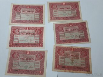 Bankovky 2 korona 1917 seriaA, nad 7000 a klasicke - 3