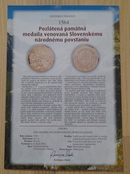 Medaila pozlátená Slovenské národné povstanie - 3