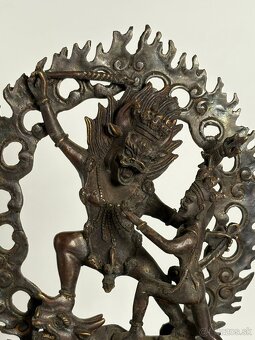 Starožitná bronzová soška Yamantaka (Tibet) - 3