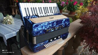 Harmonika -Akordeon.Delícia Carmen 80basová modrá. - 3