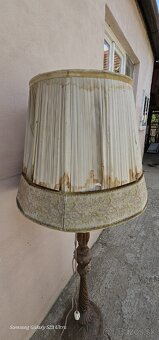 Vintage drevená stojacia lampa 170 cm - 3
