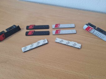 Cierne a sive Napisy S-LINE pre AUDI - 3