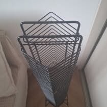 IKEA drevené variabilné stojany na CD,DVDVHS Ikea + kovový č - 3