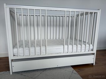 Detská postieľka 120x60 s matracom a príslušenstvom - 3