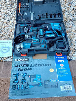 4- dielna Akumulátorová sada náradia- 2x aku a prislušenstvo - 3