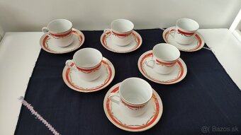 Czechoslovakia, kávová, čajová súprava, pozlátená - 3