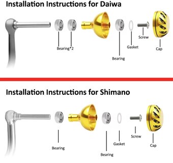 Knoby 38mm Daiwa/shimano - 3