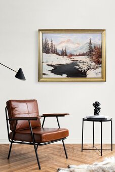 Zimné hory, sign.Strasser, 900 × 700 mm - 3