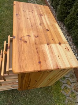 pisaci stôl z borovice - 3