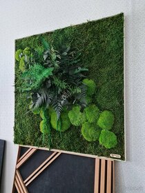 Machový obraz s rastlinami - 3