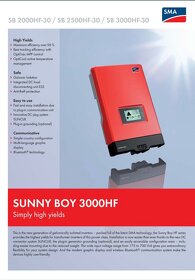 Špičkový Solárny menič SMA Sunny Boy 3000HF - 3
