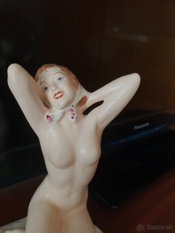 Art Deco Royal Dux od Elly Strobach, nahá žena - 3