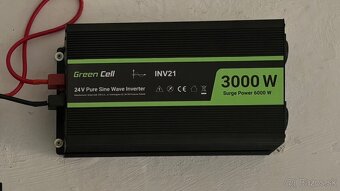 Menič napätia 24V 230V 3000W Čistý sinus GreenCell - 3