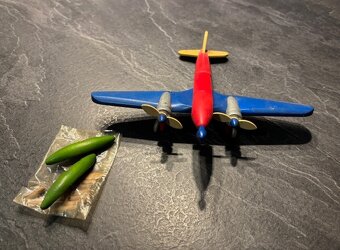 Stará drevená hračka, lietadlo - 3