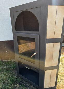 Teplovzdušné krbové kachle ABX 8kw - 3