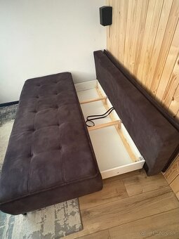 Rozkladací Gauč prémiový sed s úložným priestorom - 3