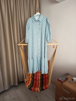 Dámske šaty nové modré trojštvrťový rukáv XL-XXL - 3