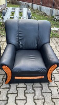 Kožené kreslo/gauč 2ks - 3