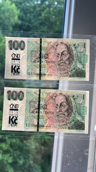 Bankovky ČR s pretlaćou ČNB UNC Čísla po sebe - 3