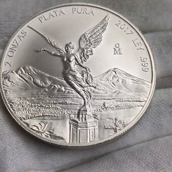 Striebro 2 OZ Libertad 2017 Mexiko - 3