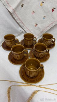 Šálky s podšálkami KERA VITRAL Czechoslovakia - 3