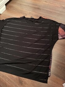 Desigual čierne tričko s priesvitným detailami 40-42 L-XL - 3