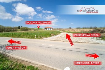 POZEMOK-1057m2,PUŠOVCE okr.PREŠOV,OBECNÁ CESTA A IS V PRÍPRA - 3