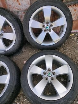 ☀️4ks alu disky orig. Škoda 5x100 R17 pneu 225/45 r17 - 3