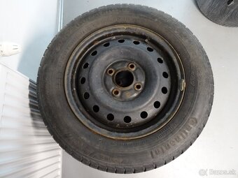 Plechové disky R15 - 4x114,3 + zimné pneumatiky 195/65 R15 - 3