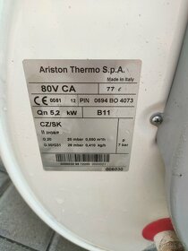 Plynový ohrievač na vodu Ariston - 3
