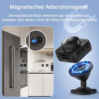 Mini HD kamera s magnetom, detekciou pohybu a nočným videním - 3