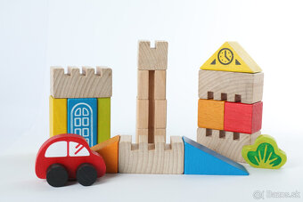 Drevená stavebnica Mesto – nová, nerozbalená - 3