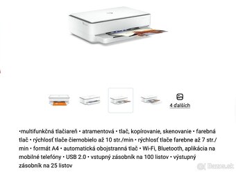 NOVÁ Farebná Multifunkčná tlačiareň HP ENVY 6020e - 3