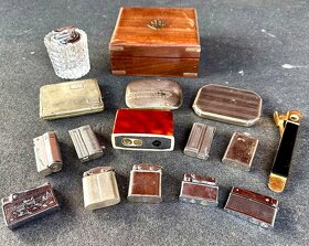 Staré tabákové krabičky, zápalky a zapalovače, popelníky - 3