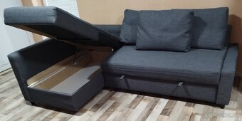 rohova rozkladacia sedacka Ikea Friheten, siva, 228x155 cm - 3