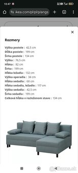 Rozkladacia 3- miestna sedacka s lezadlom Angsta - 3