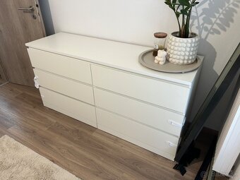 Komoda Malm 160x78cm 6 zásuviek Biela - 3