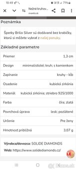 Pozlatene strieborné náušnice - 3